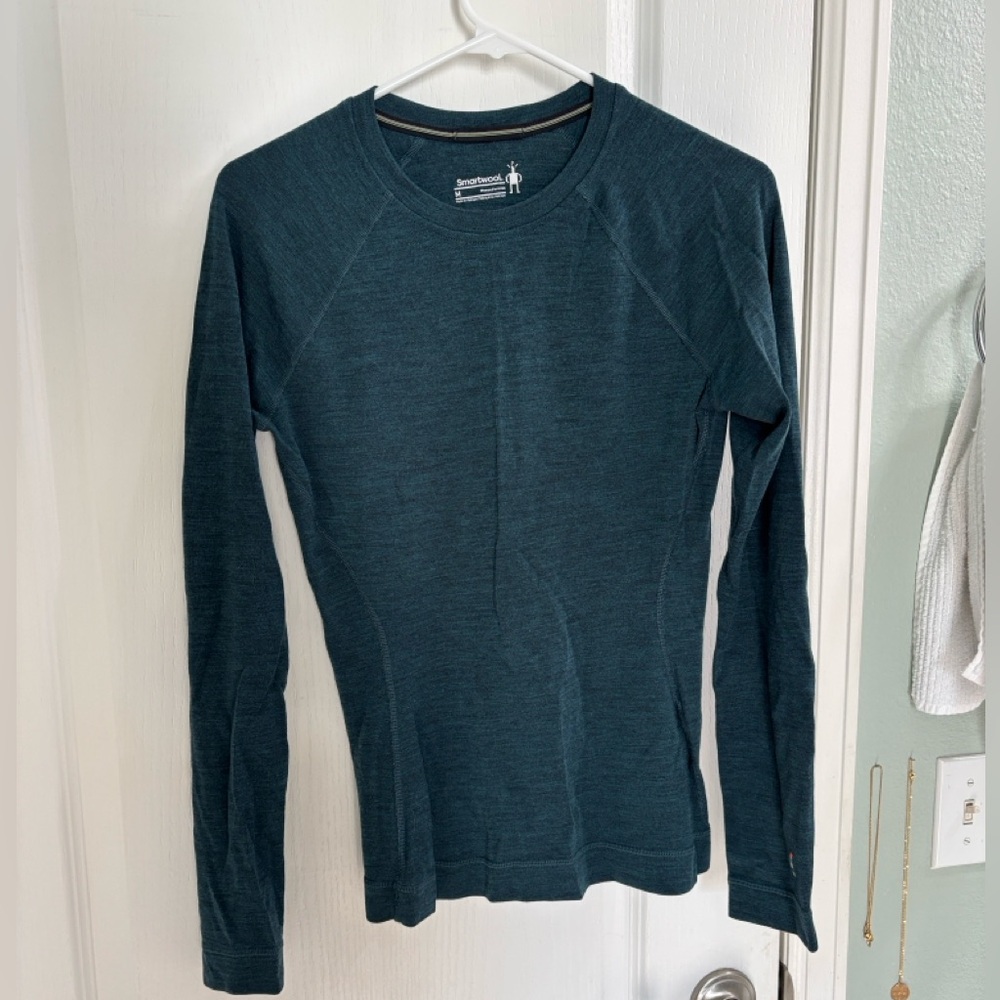 Smartwool Teal Long Sleeve 250 Wool Shirt, women’s medium